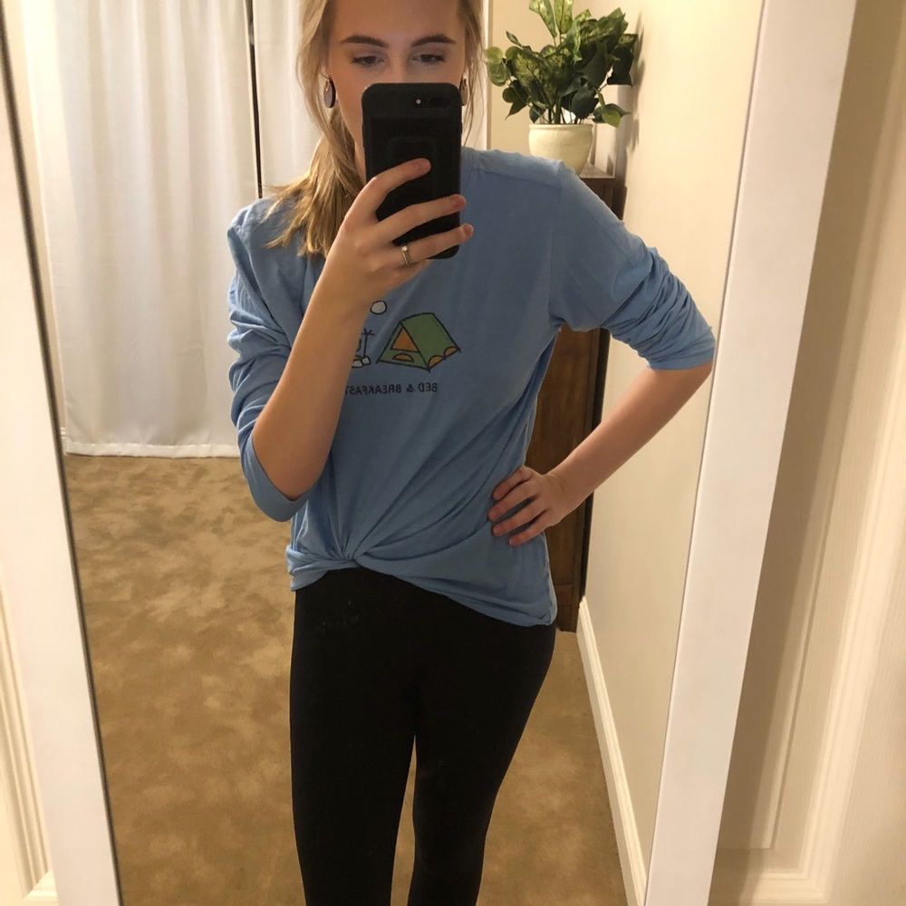 Life Is Good Long Sleeve Blue Shirt